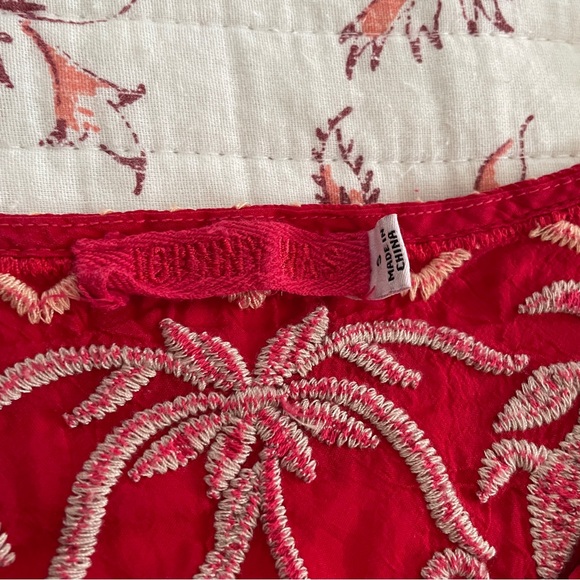 Johnny Was Red Floral Embroidered Loose Fit Top Size Small - Picture 3 of 7